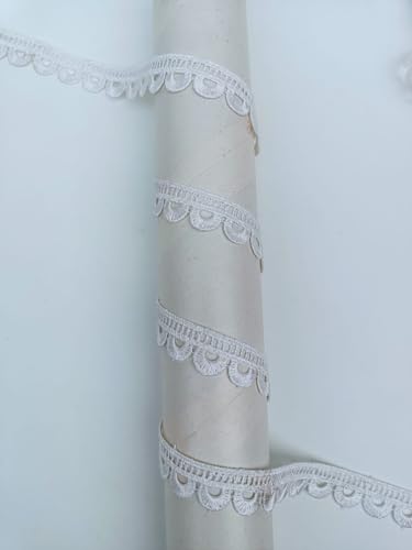 Image of Swag Polyester Lace, Border Lace, Cotton Lace, Gota Patti Lace (9 Meter, White)