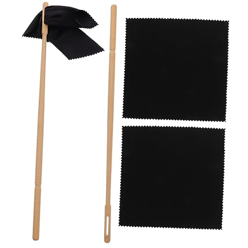 OFFSCH 1 Set Flute Cleaning Kit with Rod and Cloth Flute Cleaning Rods and Soft Cloths Essential Maintenance Tools for Woodwind Instruments Lightweight and Portable for Home and Concert