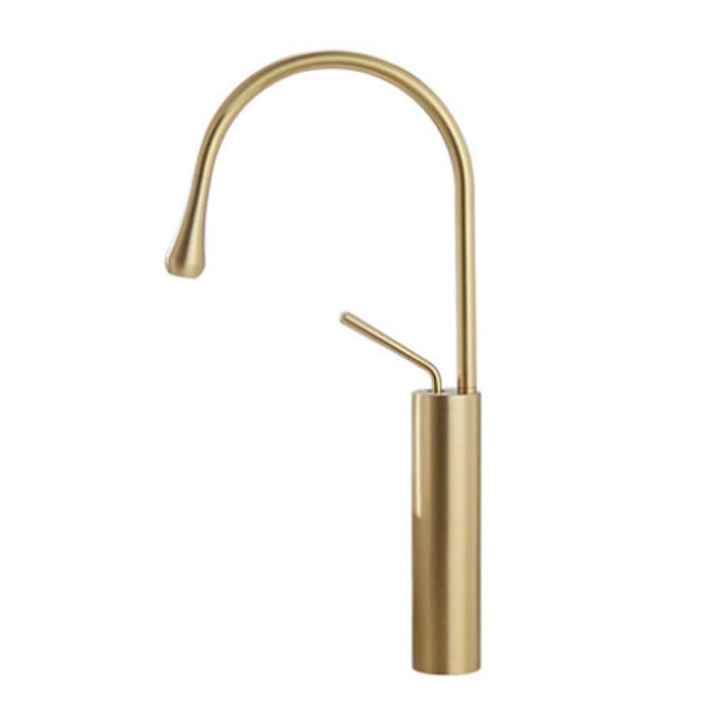 Mitigeur de lavabo haut anti-éclaboussures en laiton noir mat