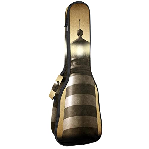 Sac à dos imperméable pour ukulélé avec bandoulière réglable Motif phare sur vieux papier Oxford - Les Beatles, Paul McCartney, John Lennon, RIngo Starr, George Harrison Sac à dos imperméable pour ukulélé avec bandoulière réglable Motif phare sur vieux papier Oxford