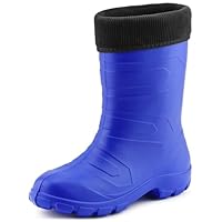 Ladeheid Women's EVA Thermo Extra Light Wellington Boots Rainy Wellies Rain Boots LALMG879 (Cornflower/Black, 6.5 UK)