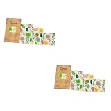 DEARMAMY 2 Sätze Bienenwachs Wickeln Baumwolle Lebensmittelverpackungen Aus Bienenwachs Herstellung Essen Lebensmittelkonservierungstücher 3 Stück * 2