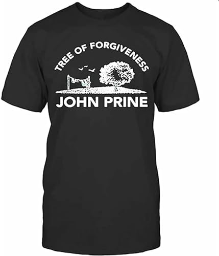 GOLDROAST Tree of Forgiveness John Prine T Shirt Black Funny Gift for Men Women Vintage Unisex 100% Cotton Short-Sleeve T-Shirts Black XL