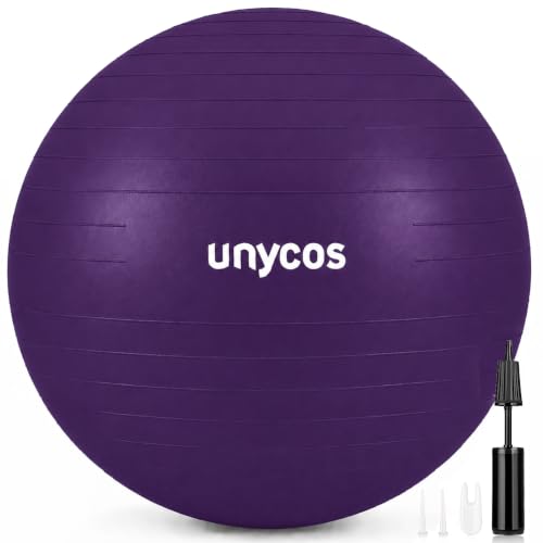 unycos - Pelota de Yoga y Pilates Anti-Burst, 55 cm, Morado