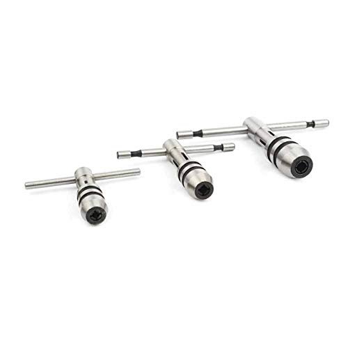 BIG HORN 19281 - T-Handle Tap Wrench Solid Jaw (3 Piece)