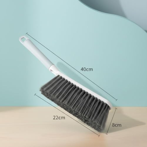 Image of Plastic Dust Removal Brush | Microfibre Bristles | All Purpose Dusting Brush | Semi Hard Long Bristle for Carpet, Keyboard, Home, Hotel and Household (White)