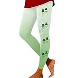 Pantalones de yoga para mujer, cintura alta, leggings de gimnasio, ajuste a la moda, casual, día de San Patricio, estampado de copa de vino, leggings de cintura alta, pantalones de yoga elásticos en 4