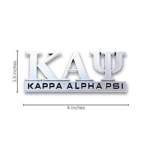 Image of Kappa Alpha Psi Chrome Cut Out Car Tag