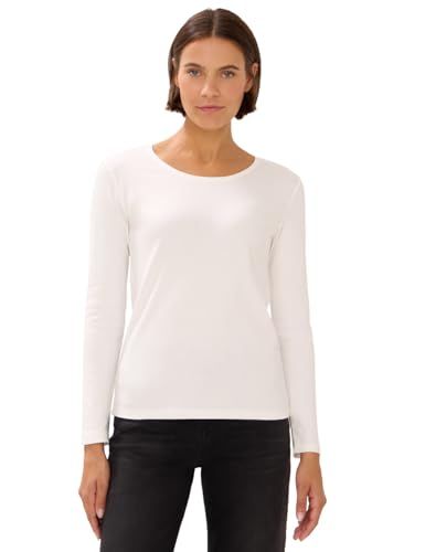 Cecil 3120346 Camicia Basic a Maniche Lunghe, Bianco Vaniglia, S Donna