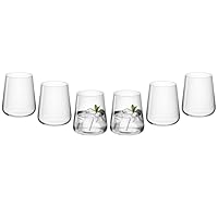 Gerlach 1760 Gläser Set 6 Stück 430 ml Trinkgläser Wassergläser Cocktailgläser Saftgläser Glas Dessert Spülmaschinenfest Modern