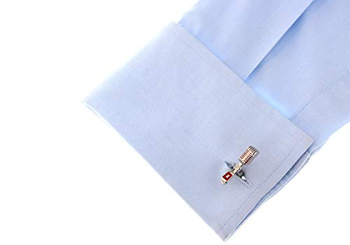 Set de Mancuernillas para Hombre Daesar con Micrófono Rojo miniatura 4