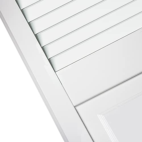 Closet Door, Bi-Fold, Traditional Louver-Panel Solid Core Unfinished 80 in. x 36 in. White - Thumbnail 3