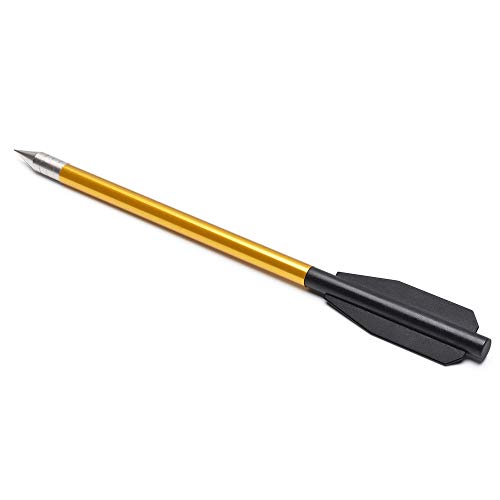 Crossbow Bolts Aluminium Arrows 6.3\" Steel Tips Hunting Arrows for 50-80lbs Mini Crossbow Archery Pistol - Fishing Hunting Target Practice (Pack of 12)
