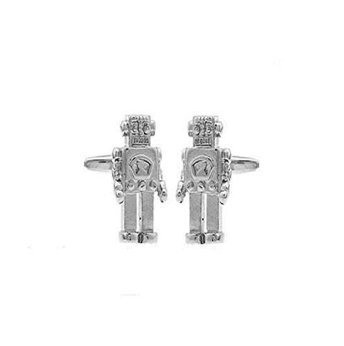 MRCUFF Robot Pair Cufflinks Presentation Gift Box & Polishing Cloth