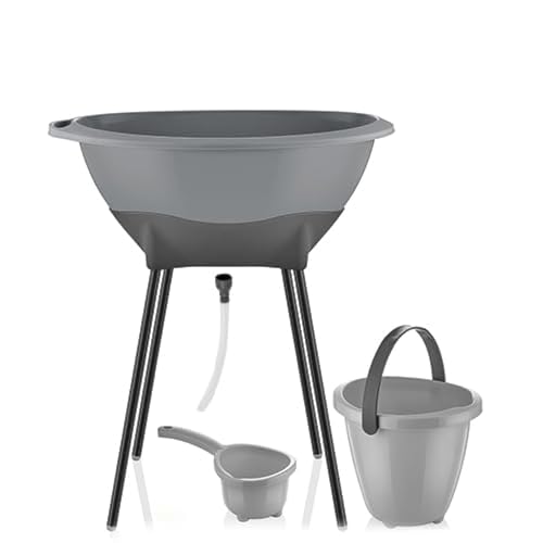 Baignoire pour bébé ergonomique Babyjem gris kit de bain sécurisé