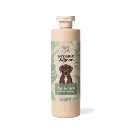 Organic Jaguar Natural Dog Shampoo – Hypoallergenic, Moisturizing, & Soothing for Sensitive Skin – All-Natural, Chemical-Free, Vegan, Cruelty-Free – Safe for Puppies & Dogs of All Breeds