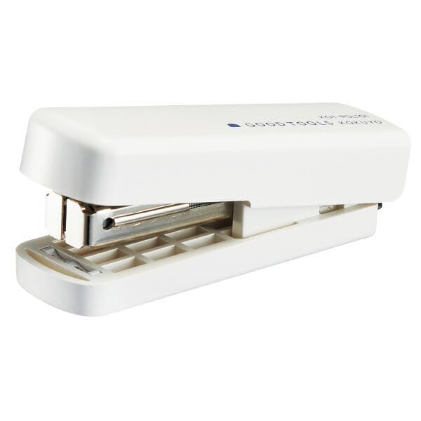 Kokuyo Good Tools KGT-PSL101W Portable Stapler, Foldable, 10 Pieces, White