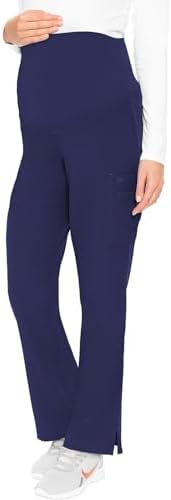 Med Couture Maternity Scrub Pant - 3 Pockets Straight Leg with Si...