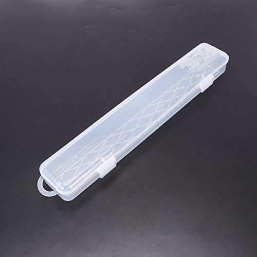 EXCEART 3Pcs Paintbrush Box Plastic Transparent Long Paint Brush Holder Watercolor Pen Container for Drawing Tools Pen Stationery Organizer