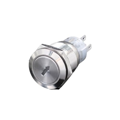 Interrupteur de précision en métal bouton 19mm à mémoire fixe et LED rouge 12V
