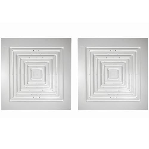 2-Pack 97011723 Bathroom Ceiling Fan Grille With Springs Replacement Parts For Square Ceiling Or Wall-Mount Exhaust Fan Cover Fits Models 663, 670, 671, 675, 688, 689, Ventilation Fan - Plastic White #TOP3