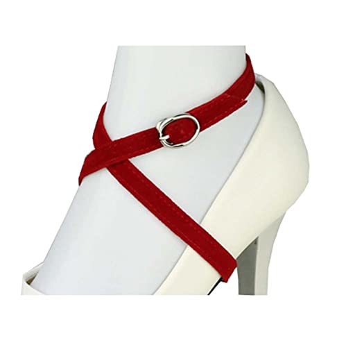 Anti Loose Shoelace for Holding Loose High Heels, Women's Detachable High Heel Straps, Red