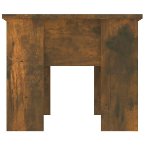 Table basse relevable chêne fumé avec rangement caché pour manger - 6