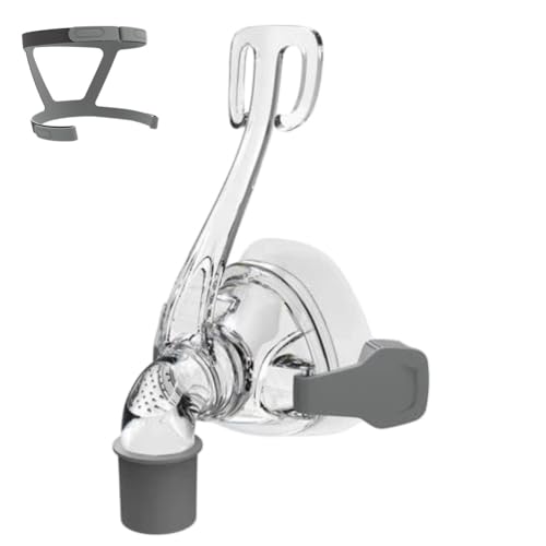 Gbbazu Universal Nasen Silikon Maske Assembly Vergleichbar, Ersatz Nasen Maske mit Kopfbedeckung, Rahmen und Nasen Kissen (M)