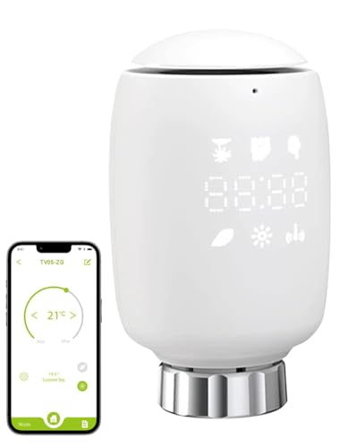 Smart Heizkörperthermostat, Smart Heizungsthermostat mit App-Funktion, Programmierbar Heizungsthermostat, Smart Thermostat, Digitales Display, Zeitpläne, Kompatibel mit Alexa/Google Home (1) Smart Heizkörperthermostat, Smart Heizungsthermostat mit App-Funktion, Programmierbar Heizungsthermostat, Smart Thermostat, Digitales Display, Zeitpläne, Kompatibel mit Alexa/Google Home (1)