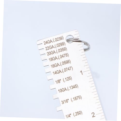FOMIYES 2 piezas calibrador de espesores de costura de alta precisión en acero inoxidable para inspección de láminas y uso industrial en soldadura miniatura 6