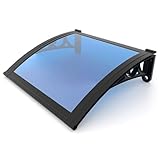 Aluminum Alloy Awnings for Patio Awnings for Doors Polycarbonate Cover Entry Door Outdoor Patio Awning Canopy Patio Awnings for Rural Eaves Family Balconies Outdoor Windows Rain and Snow Covers ( Colo