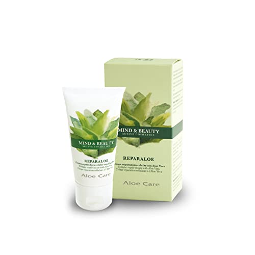 Mind & Beauty Reparaloe, Crema reparadora celular con Aloe Vera - Muy eficaz cuando la barrera cutánea ha sido agredida y la piel se encuentra vulnerable (50ml) Cover