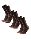 DANISH ENDURANCE Calcetines de Senderismo Unisex, 3 Pack, Marrón, 43-47
