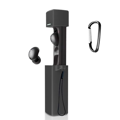 【KONXISA】For Anker Soundcore A30i ケース カバー Anker Soundcore A30i ワイヤレスイヤホン 対応 ケース シリコン素材 着用しやすい 耐衝撃性 防水防塵 ウォッシャブル(カラビナ付き+ストラップ付き )