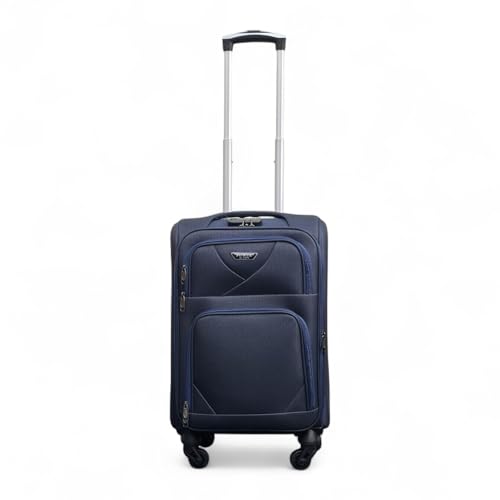 Cabin Carry on Suitcase 20" Lightweight 4 Wheels Spinner 3-Digit Combination Lock Soft Shell Luggage Hand Luggage Flight Bag for EasyJet Ryanair Birtish Airways and All Other Airlines 51x37x29