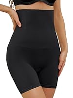 Auffortria Shapewear Damen Bauchweg Unterhose Hohe Taille Miederhose Figurformend Bauchkontrolle Oberschenkel Stark Formende Unterwäsche Miederpant (X-Large, Schwarz)