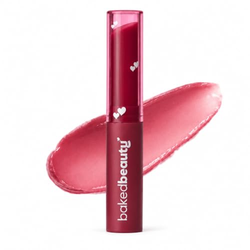 Image of Baked Beauty Ultra Soft Tinted Lip Balm Stick For Women With SPF 50+++ Hydrates Dry, Lightens Pigmentation, Brightens Lips With Shea, Cocoa & Mango Butters 1.6g (PEACH PLEASE)