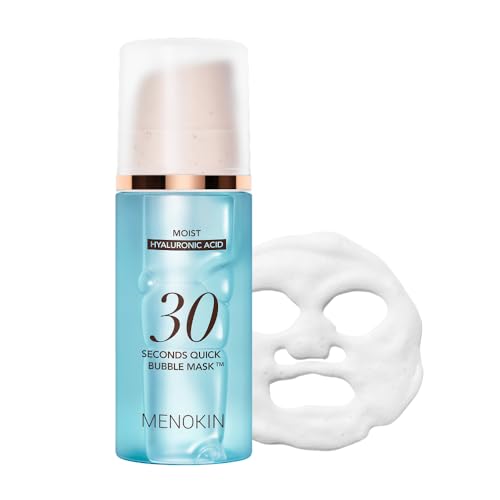 MENOKIN 30 Seconds Bubble Mask MOIST, Hyaluronic Acid Face Mask, 3.21 fl oz