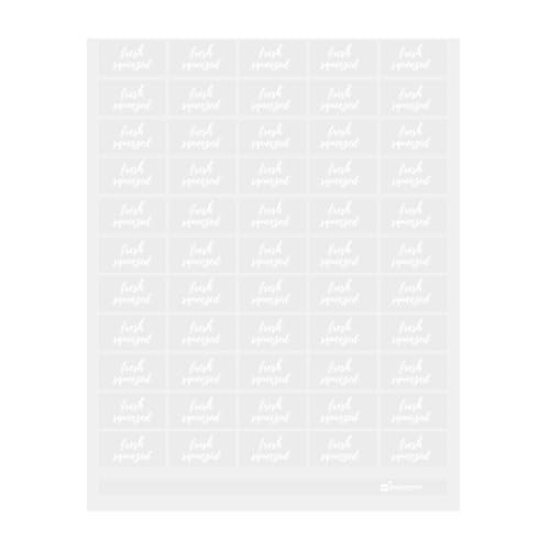 Étiquettes pressées pour jus de fruits Label Tek transparentes x100