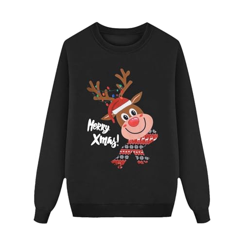 Sweat-shirt à imprimés de Noël pour fêter le réveillon en famille assortie