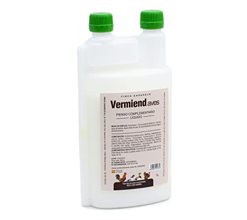 FINCA CASAREJO Vermiend 1 L - Suplemento Alimenticio para Prevenir Vermes y Coccidios en Gallinas y Otras Aves de Corral - Producto 100% Natural