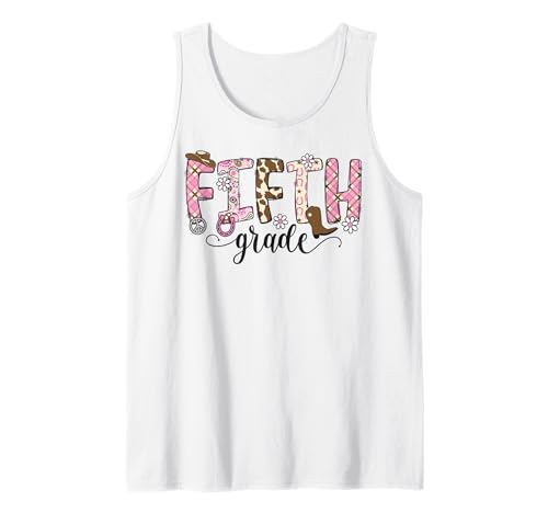 Fifth Grade Western Cowgirl 5th Grade Teacher Back to School Tank Top