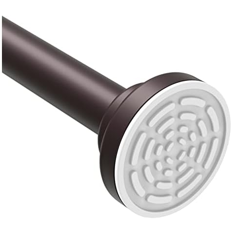 Ausemku Shower Curtain Rod Tension - 40-70 Inch Never Rust Non-Slip Spring Tension Curtain Rod No Drilling Stainless Steel Curtain Rod Use Bathroom Kitchen(Brown) Cover