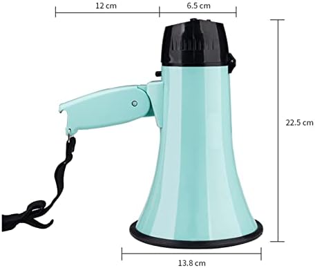 Portable Megaphone Bullhorn Portable Hand Megaphone Speaker Trumpets Recording Speaker Horn Tour Guide Speakers Macaron Green Powerful and Lightweight Amplifiers