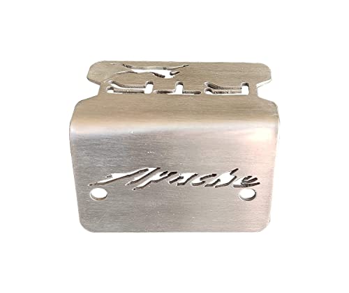 Image of AUTOPOWERZ Brushed Stainless Steel Disc Brake Oil Reservoir, Disk Cover For RTR Apache Cap