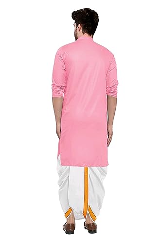 Image of Trustous Kurta Dhoti set for Mens (mahraj dhoti with kurta plain and classis look)