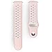 Produktbild Hama Fitbit Uhrenarmband 22 mm (verstellbares Ersatzarmband f. Smartwatch Fitbit Versa 2, Versa, Versa Lite, Sportarmband atmungsaktiv zum Tauschen, Silikon Wechselarmband, Edelstahl Knopf) rosé/grau