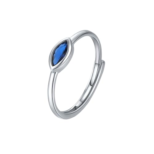 Anillo de zafiro marquesa Wycian fino para dedos estilizados