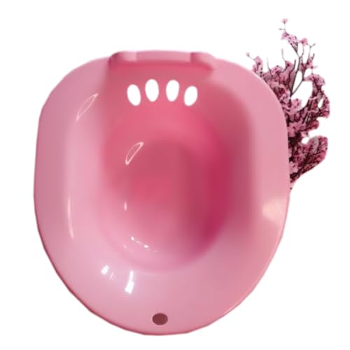 Yoni - Baño para tratamiento de hemorroides en el inodoro y cuidado posparto, asiento de baño de vapor Yoni para mujeres embarazadas, cuenco de bidé (rosa)