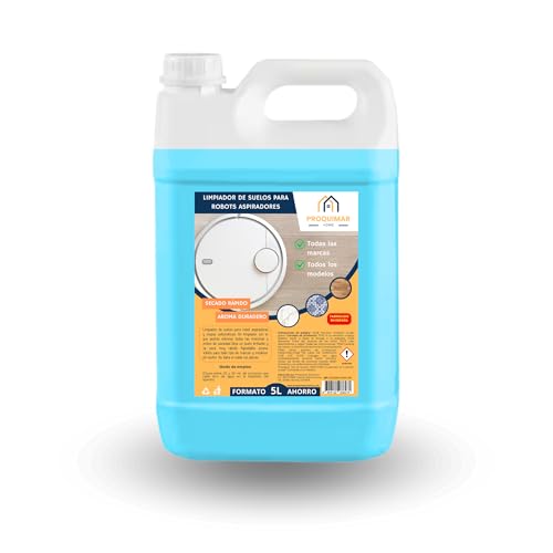 Proquimar | Limpiador Concentrado Perfumado para Robots Aspiradores y Mopas Eléctricas - Compatible con Todas las Marcas - Fórmula de Secado Rápido - 5L